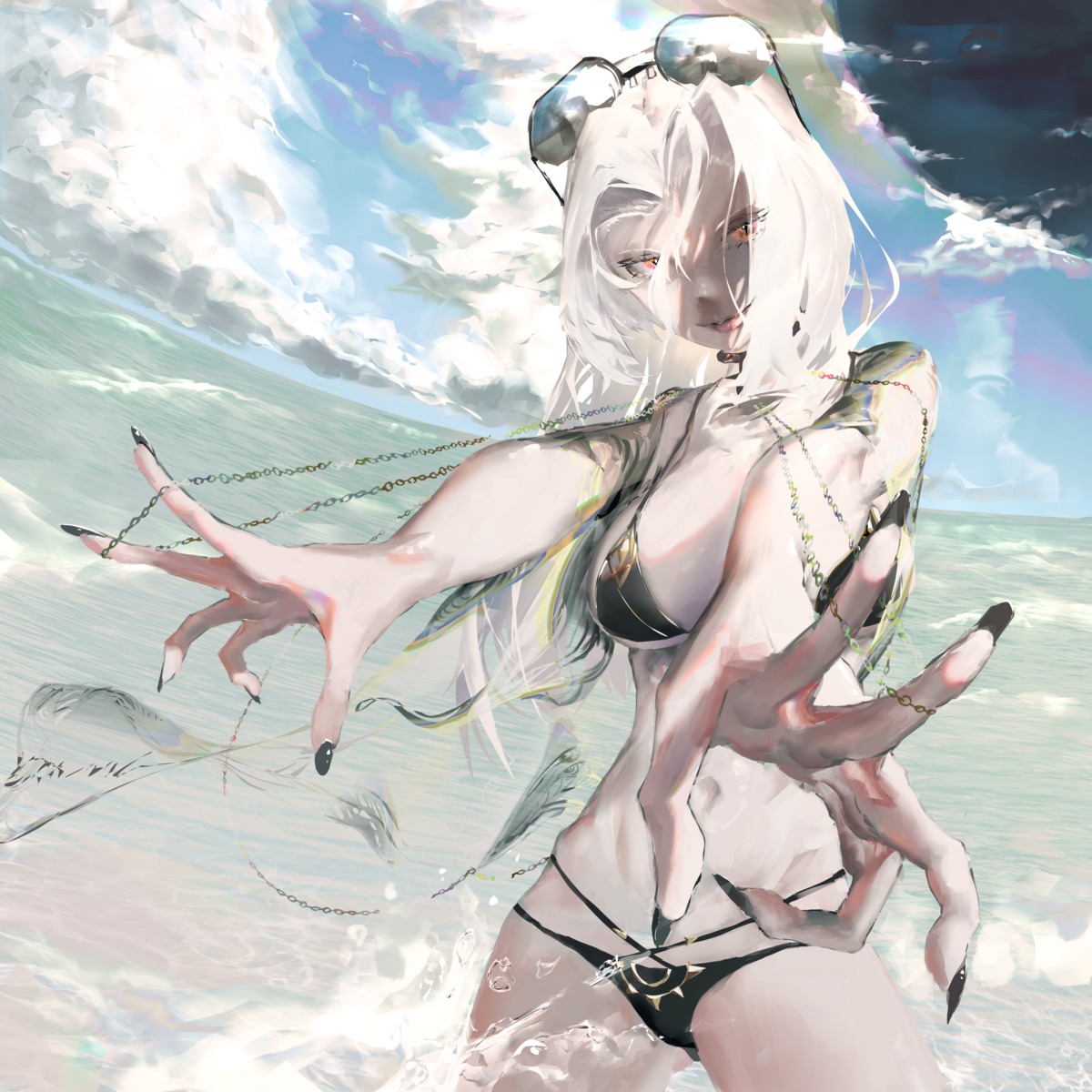 bikini carmilla_(fate/grand_order) fate/grand_order megane swimsuits waterswing wet