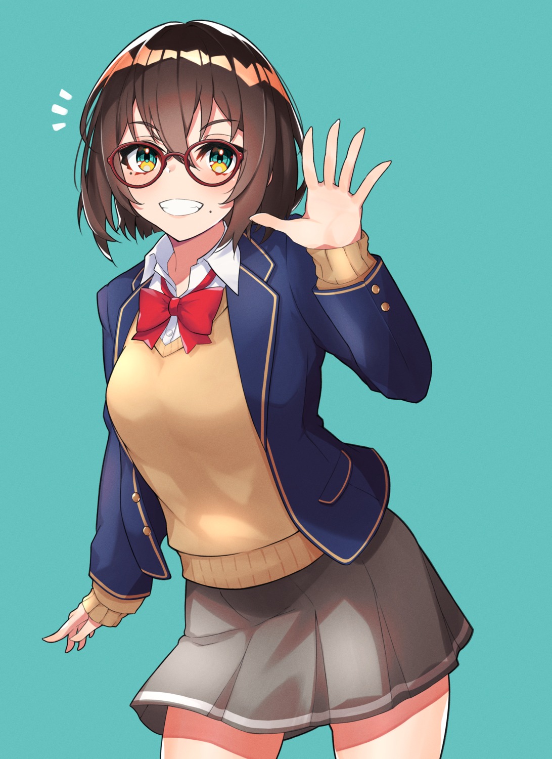 akifuji_shino megane seifuku sweater