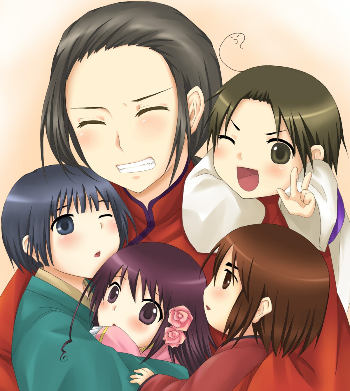 china hetalia_axis_powers hong_kong japan kokori korea taiwan