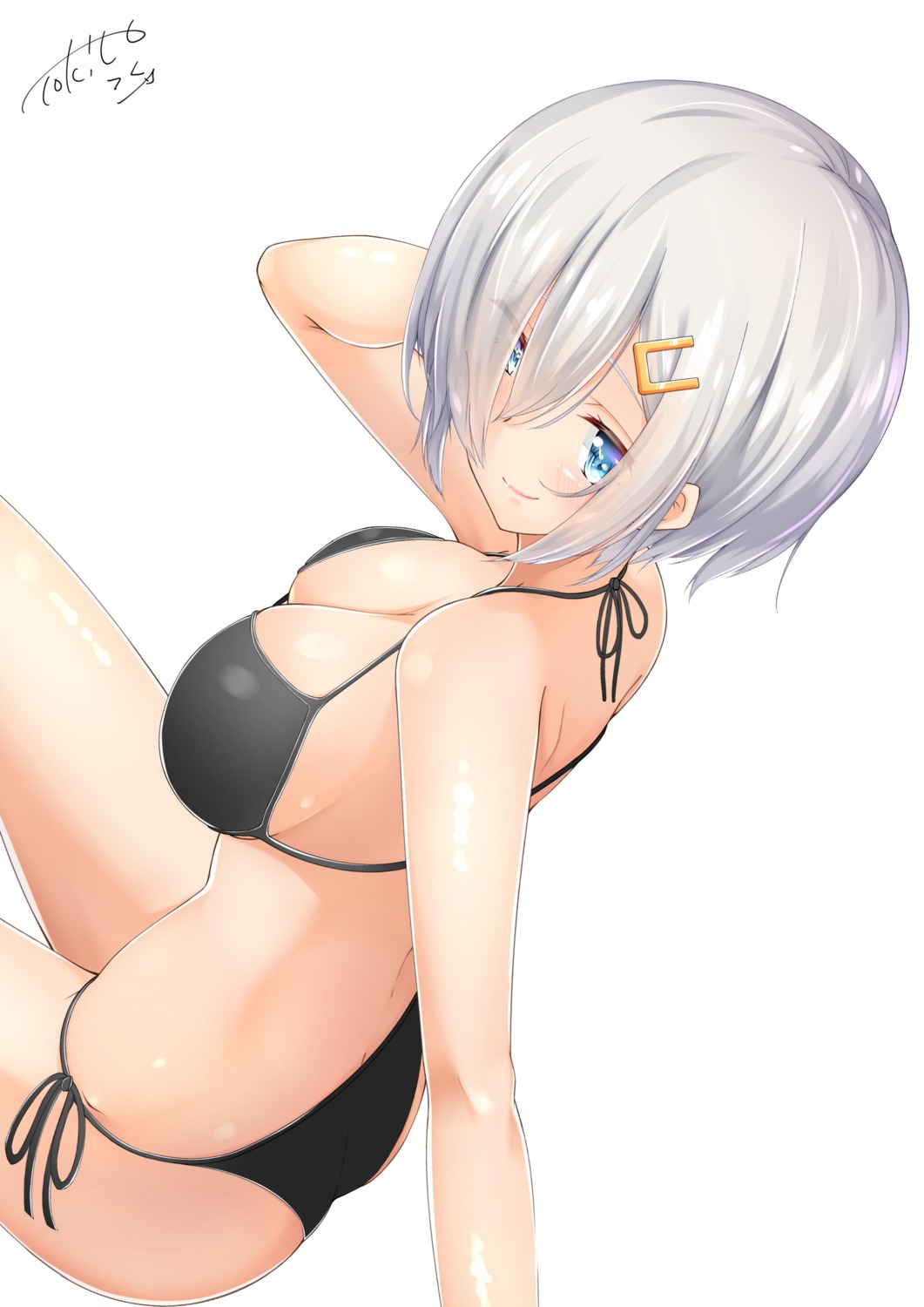 ass bikini cleavage hamakaze_(kancolle) kantai_collection swimsuits tokito_yu
