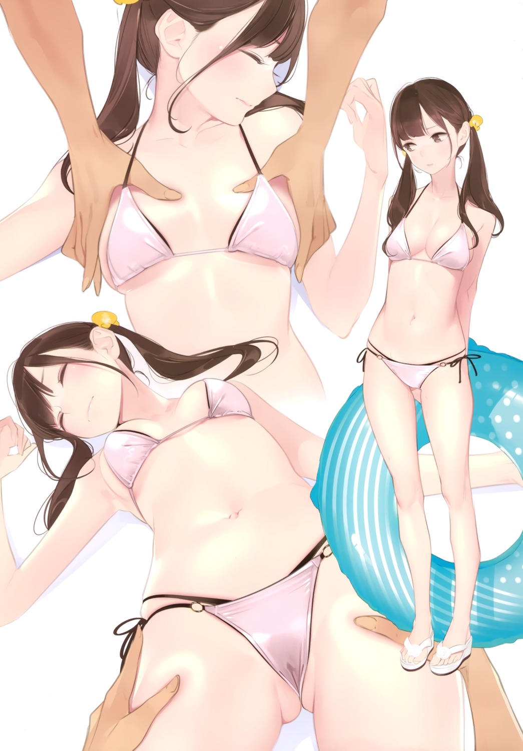 ama_mitsuki bikini breast_grab swimsuits