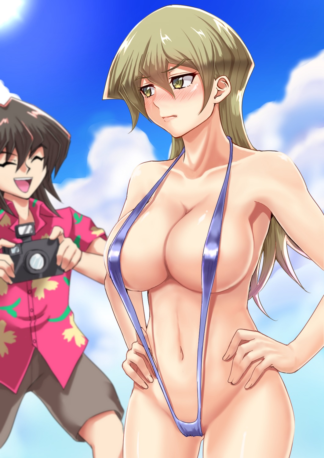 muto_dt sling_bikini swimsuits tenjouin_asuka tenjouin_fubuki yugioh yugioh_gx