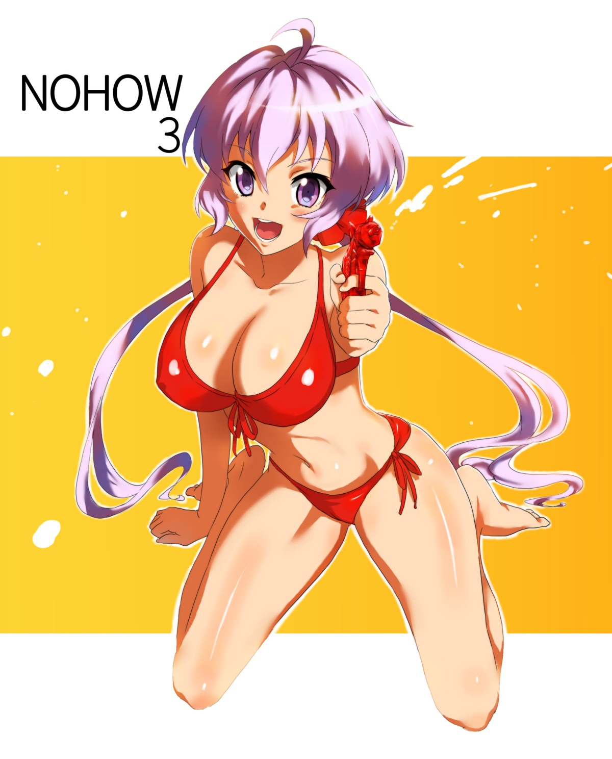 bikini cleavage erect_nipples gun senki_zesshou_symphogear senki_zesshou_symphogear_axz senki_zesshou_symphogear_g senki_zesshou_symphogear_gx swimsuits tagme yukine_chris