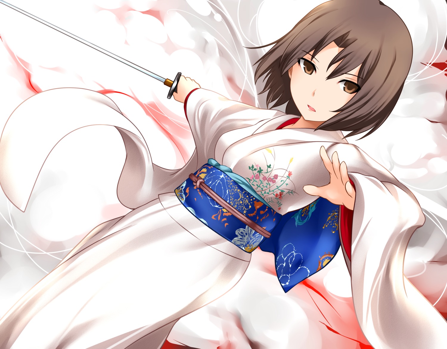 kara_no_kyoukai kimono ryougi_shiki sword yoshimo