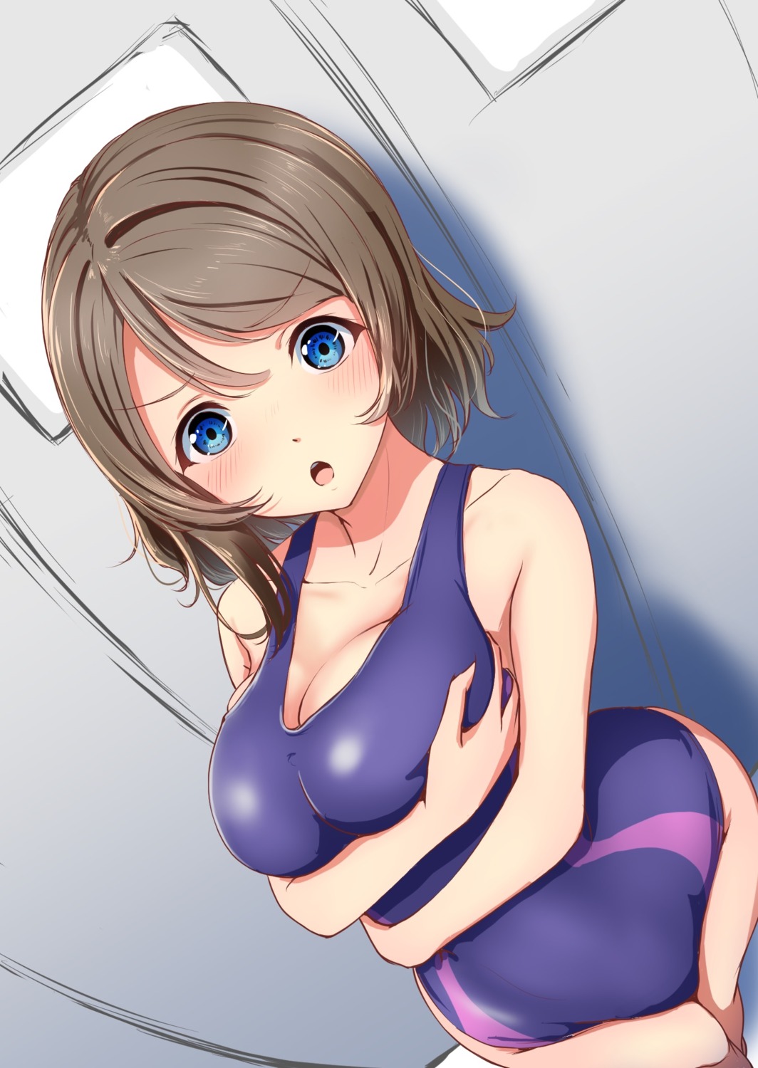 amaki-chan breast_hold cleavage love_live!_sunshine!! swimsuits watanabe_you