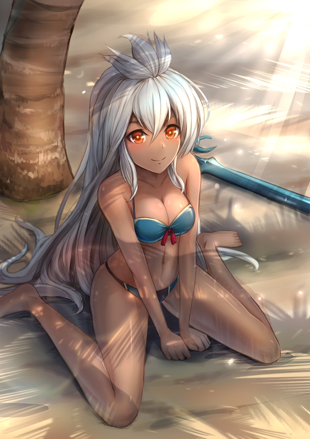 bikini cleavage granblue_fantasy luse_maonang swimsuits sword zooey_(granblue_fantasy)