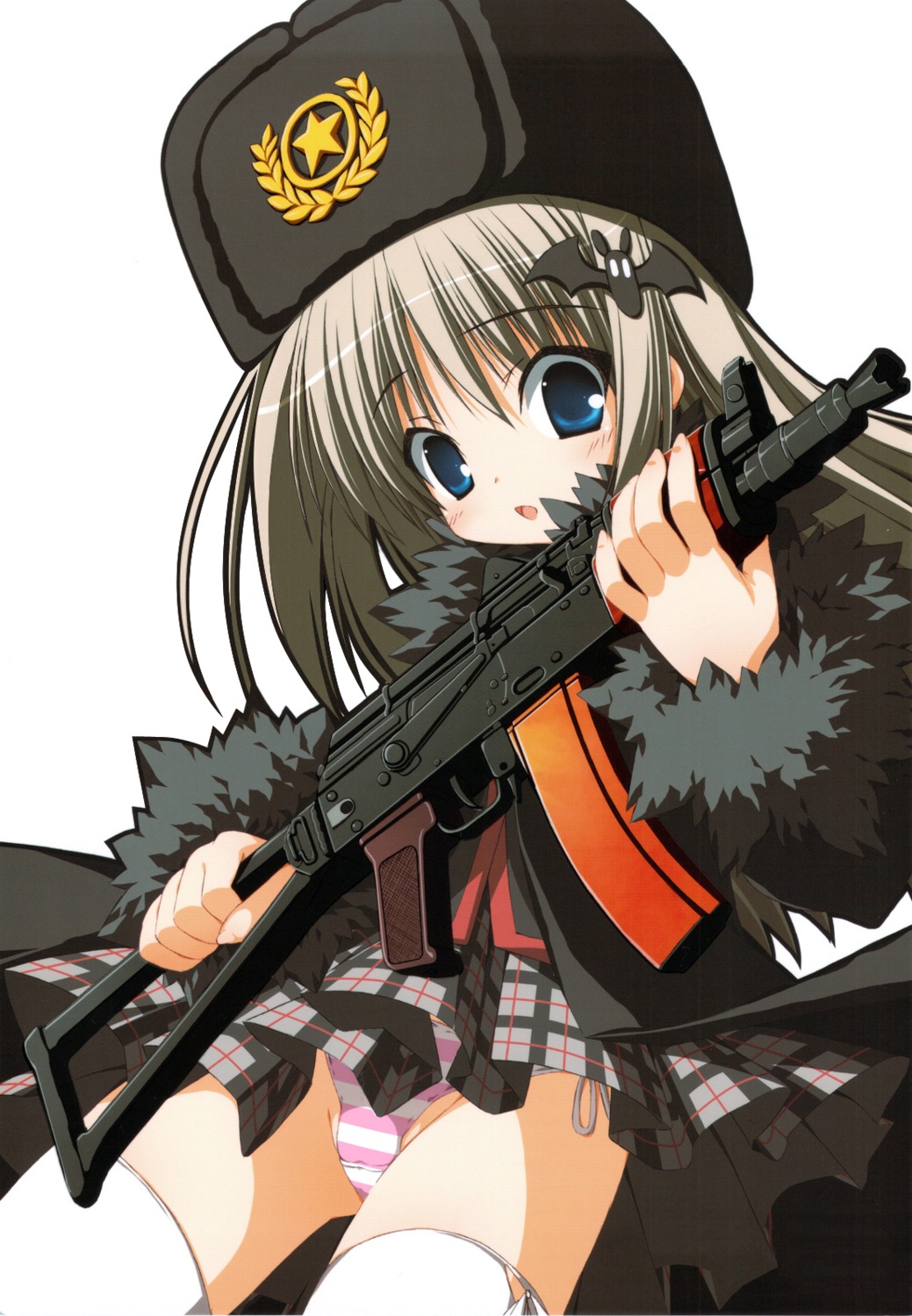 detexted gun little_busters! loli noumi_kudryavka pantsu shimapan suzuri tennenseki