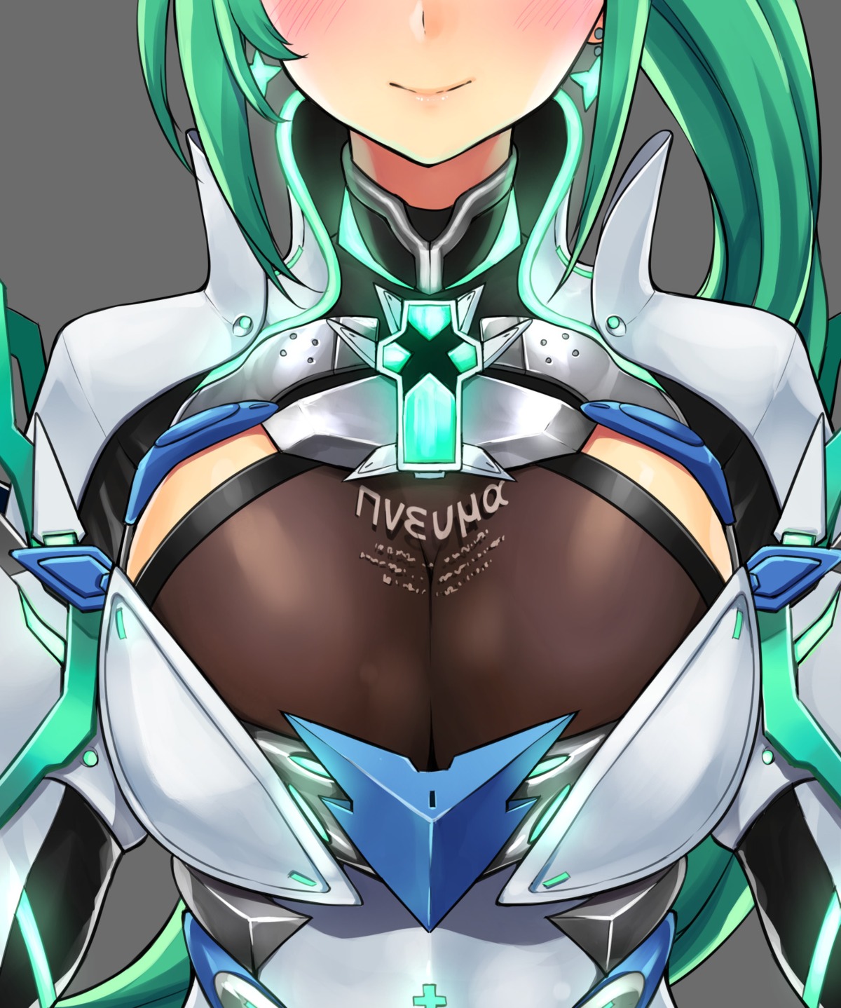 armor bodysuit cleavage ereraero pneuma_(xenoblade_2) see_through xenoblade xenoblade_chronicles_2