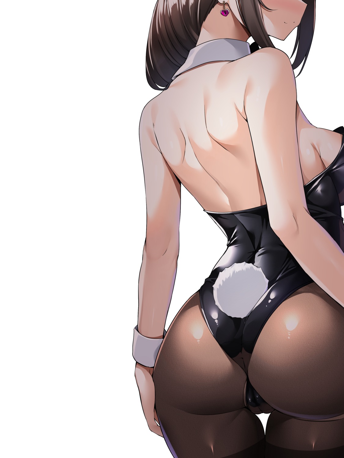 ass bunny_girl cameltoe kantai_collection no_bra pantyhose shigure_(kancolle) tail torisan