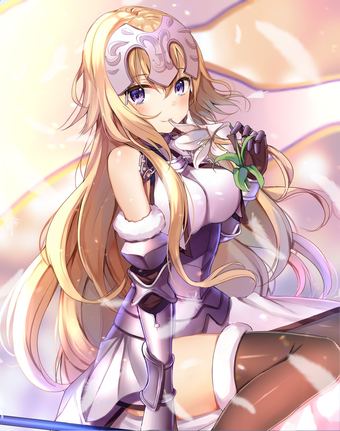 armor fate/apocrypha fate/stay_night jeanne_d'arc jeanne_d'arc_(fate) satoimo_chika thighhighs