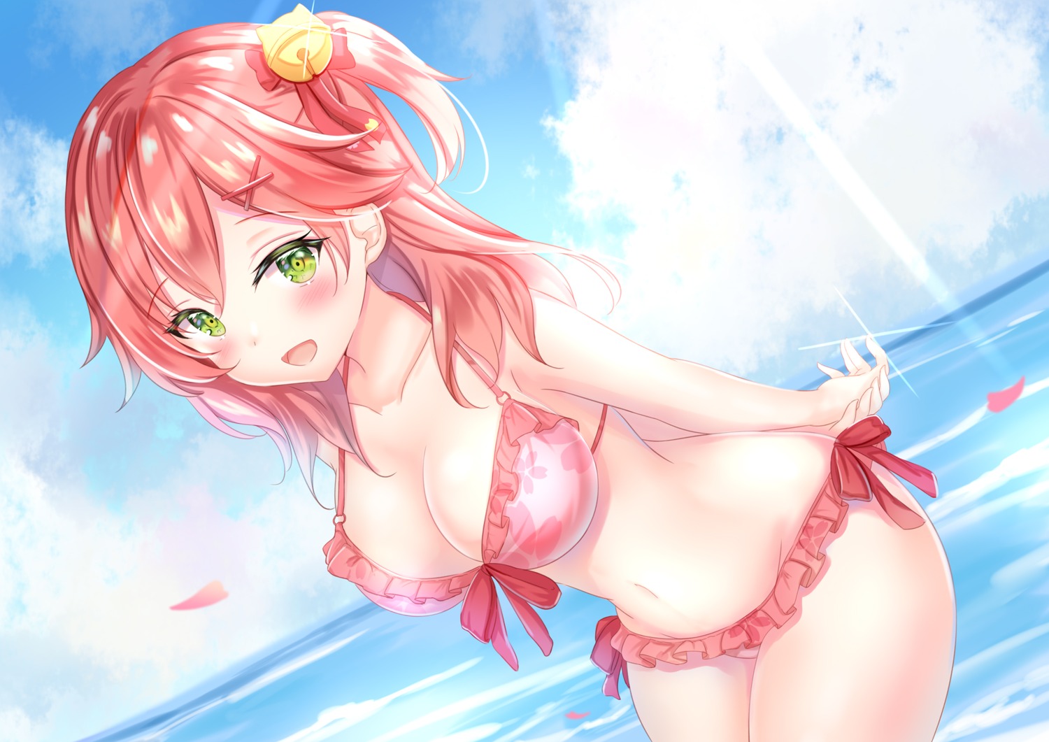 bikini cleavage hololive sakura_miko swimsuits yuano