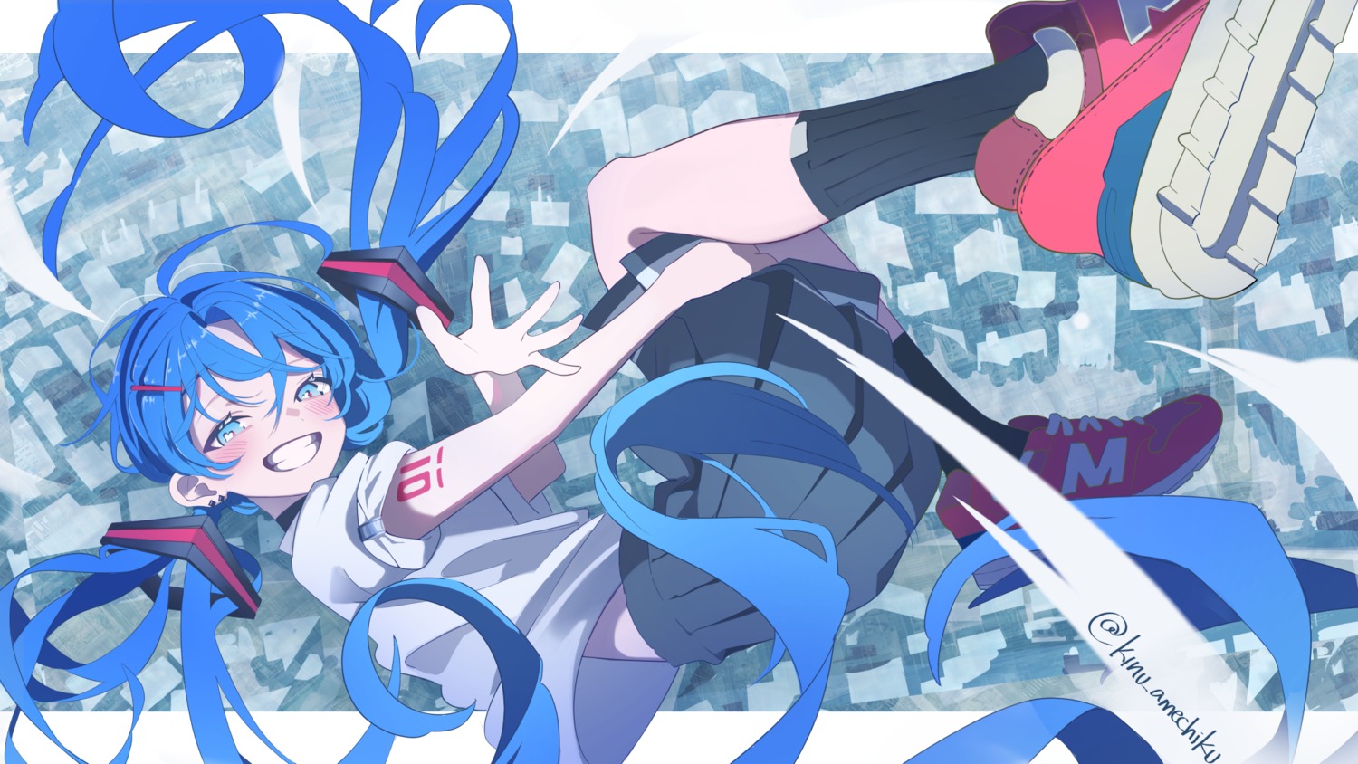 hatsune_miku seifuku tagme tattoo vocaloid