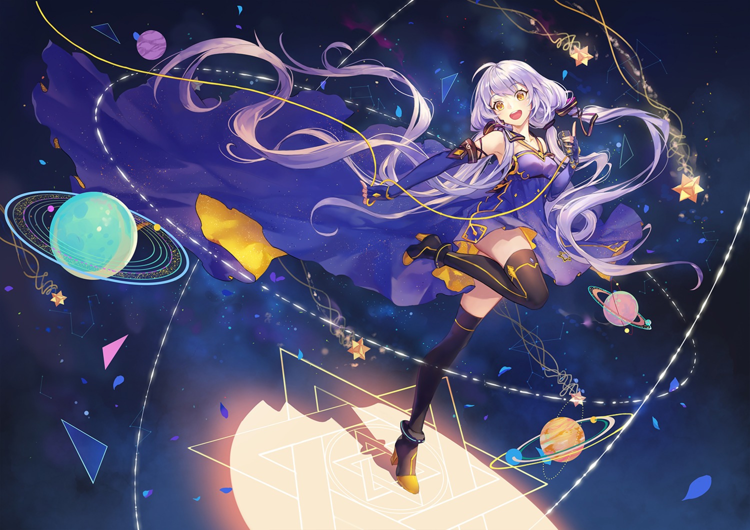 criin dress heels stardust_(vocaloid) thighhighs vocaloid