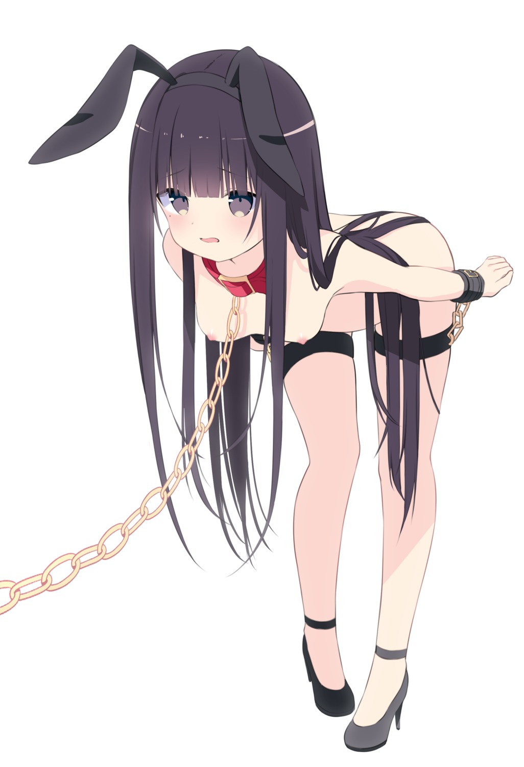 animal_ears bondage bunny_ears garter heels naked nipples usagimiko