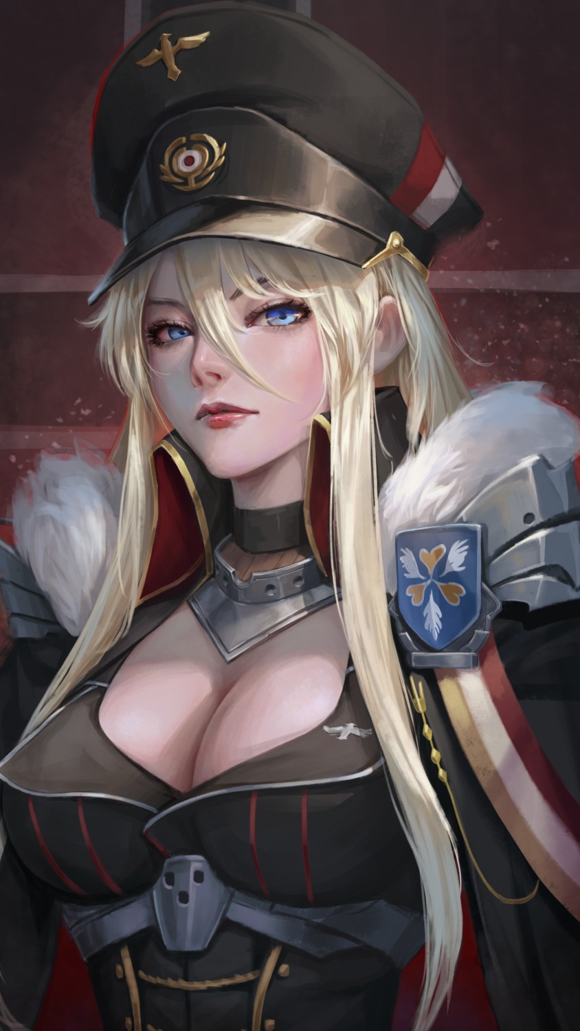 armor azhang azur_lane bismarck_(azur_lane) cleavage uniform