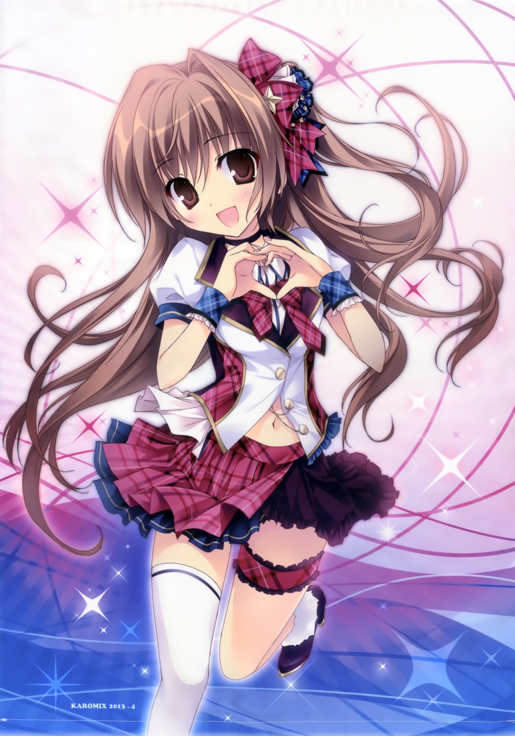 aomi_maika fixed garter heels karory seifuku skirt_lift thighhighs