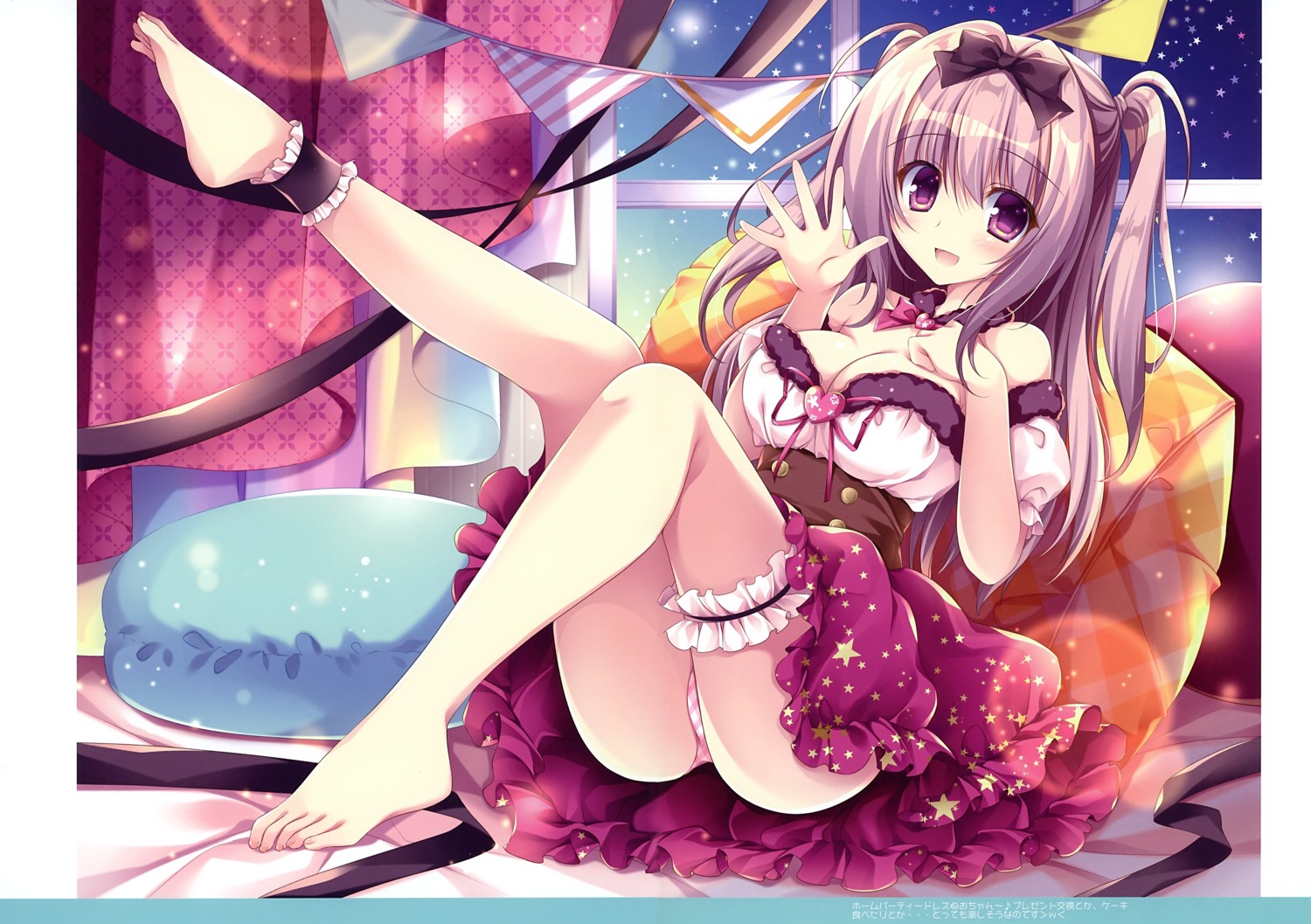 cleavage dress feet garter matsurija nanaroba_hana pantsu