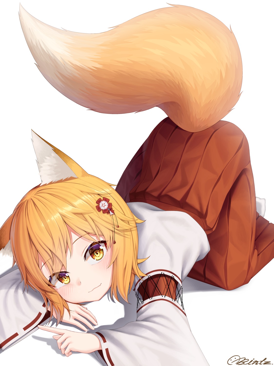 bintz sewayaki kitsune no senko-san senko-san animal ears kitsune miko tail, #569313