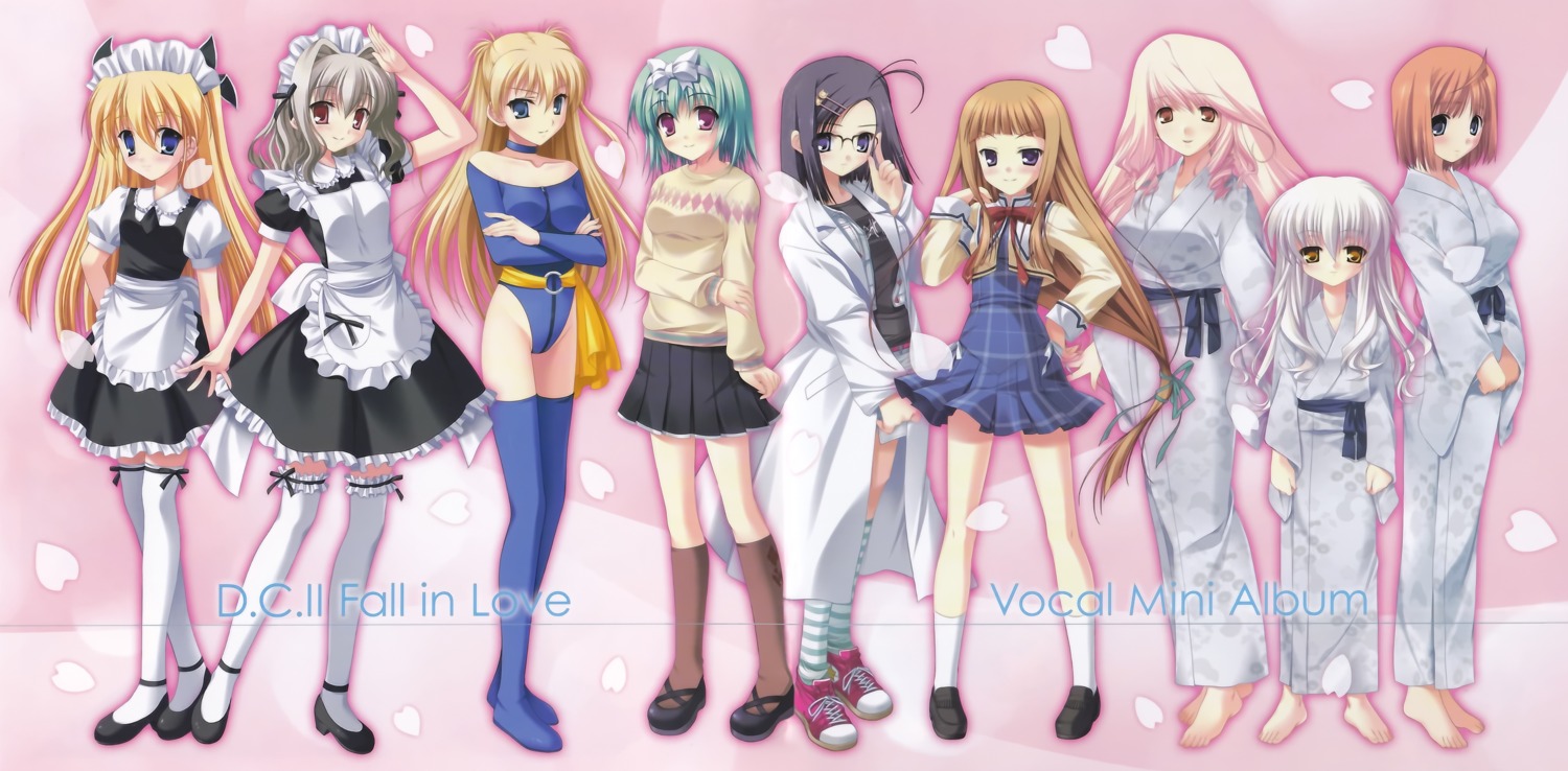 aisia circus da_capo da_capo_(series) da_capo_ii erika_murasaki fixed hanasaki_akane isowashi_suzume kayura_yuka leotard maid megane mitsumomo_mamu sawai_maya seifuku takanashi_mahiru takano_yuki tanihara_natsuki tateha thighhighs tsukishima_koko yoshino_sakura yukata yukimura_anzu