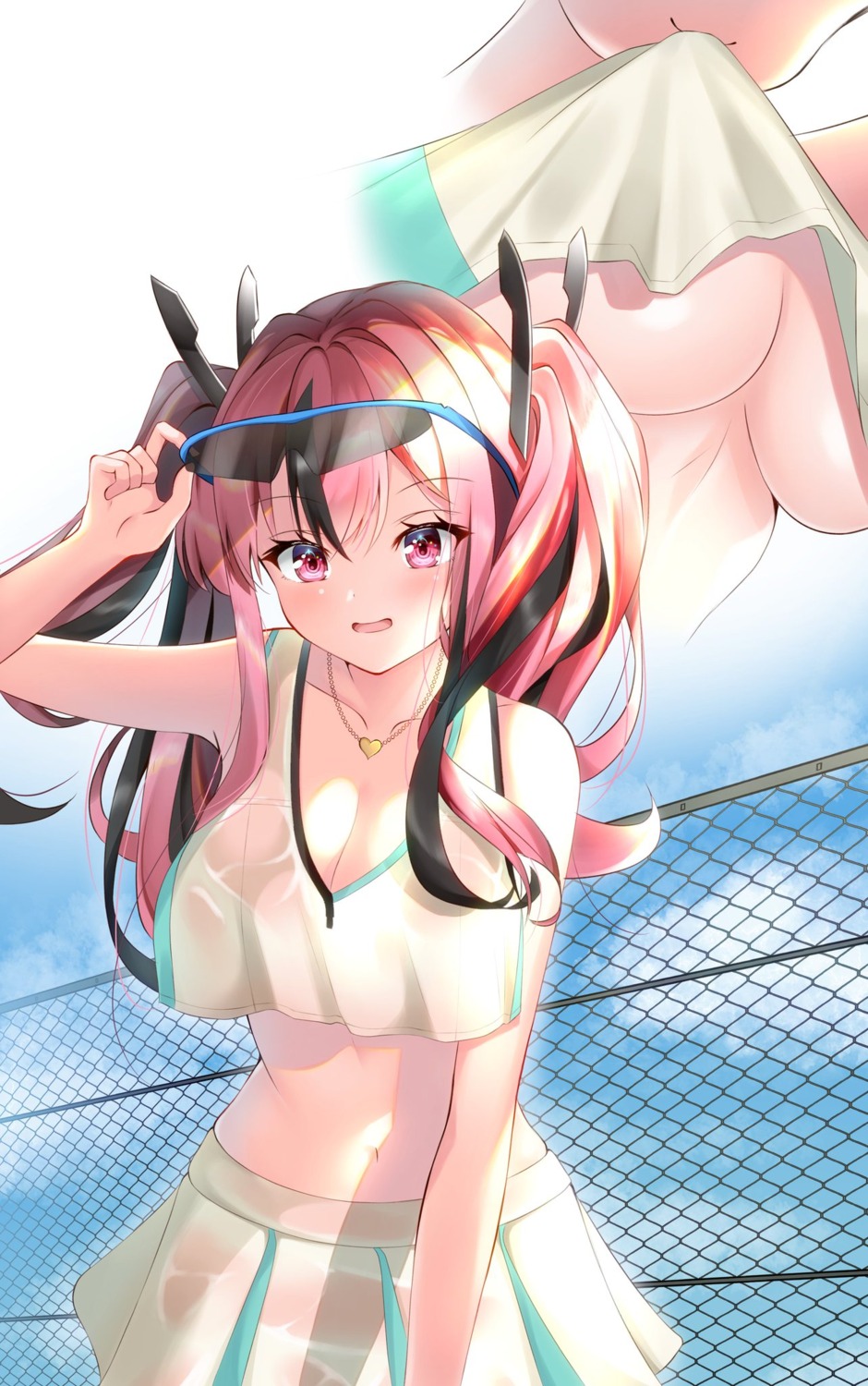 ayakura_maki azur_lane bremerton_(azur_lane) megane no_bra see_through shirt_lift wet_clothes