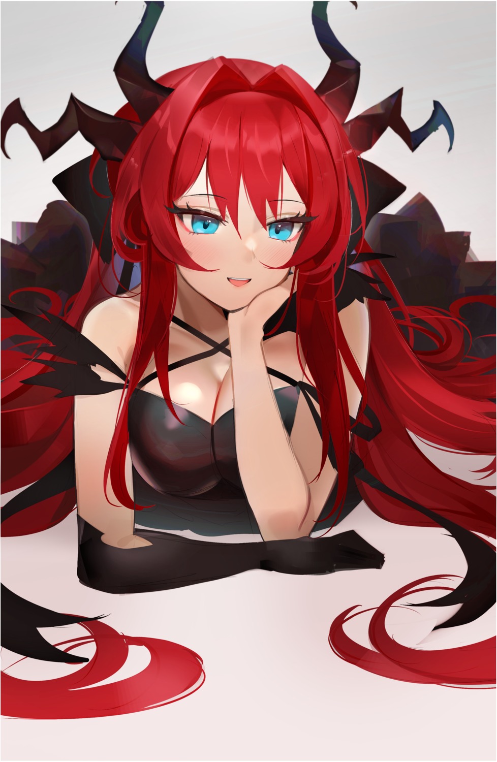 cleavage horns yoru_(yowuyoru)