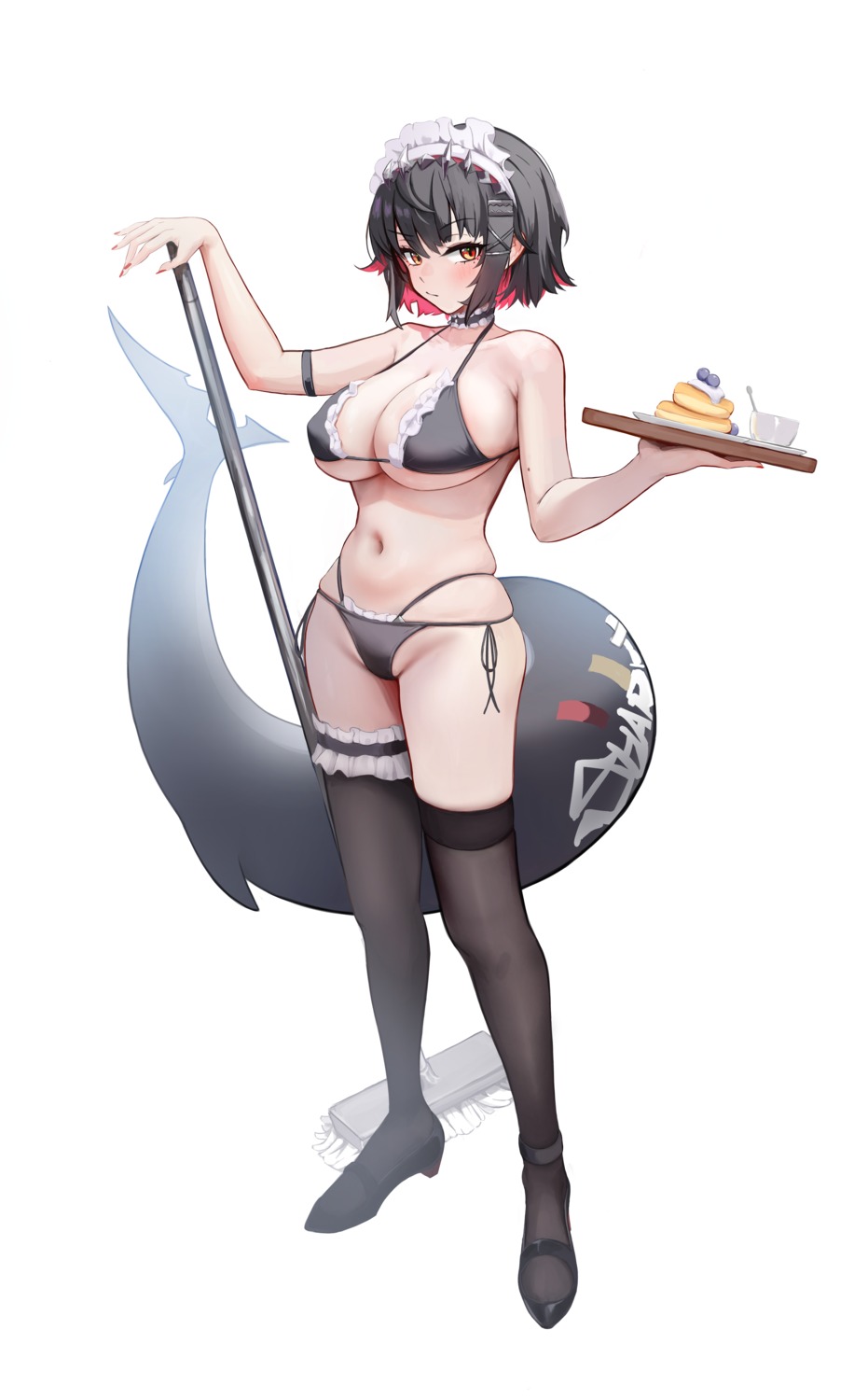 bikini ellen_joe garter heels maid swimsuits tail thighhighs usagol7 waitress zenless_zone_zero