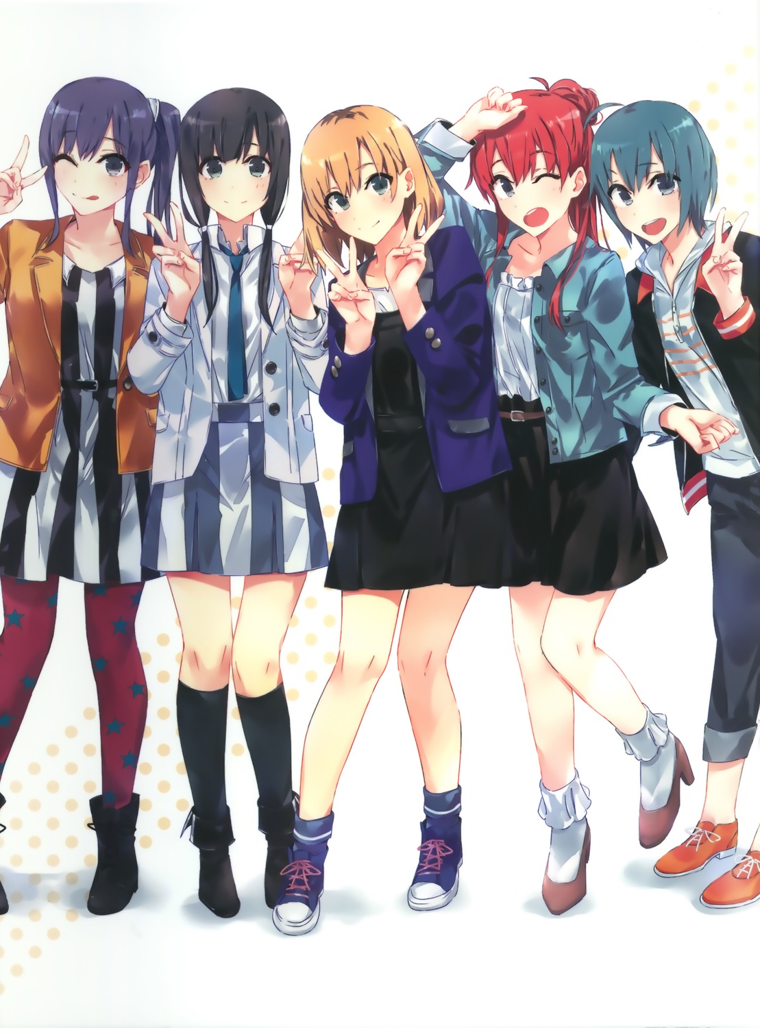 disc_cover dress heels imai_midori miyamori_aoi pantyhose ponkan_8 sakaki_shizuka shirobako toudou_misa yasuhara_ema