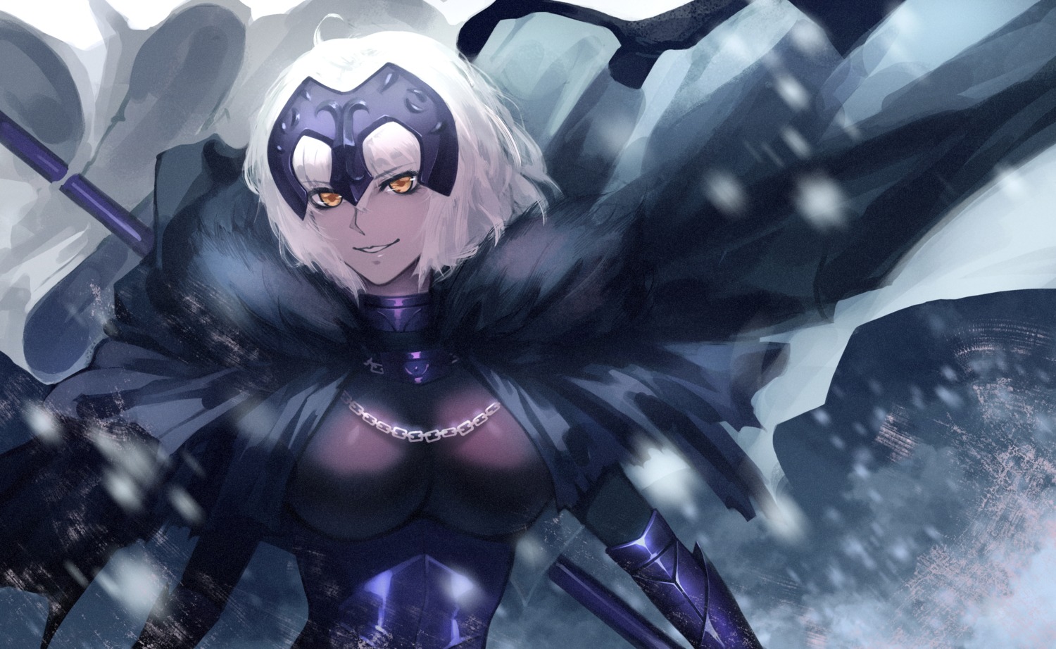 armor fate/grand_order jeanne_d'arc jeanne_d'arc_(alter)_(fate) red-d weapon