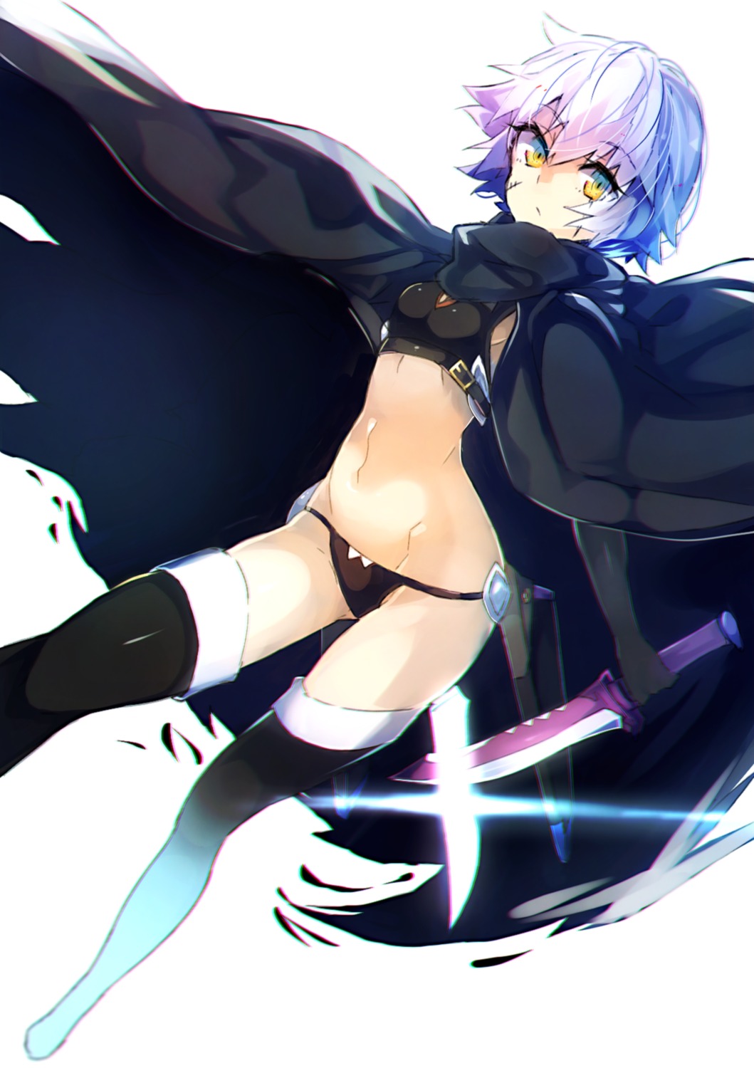 bei_mochi fate/apocrypha fate/grand_order fate/stay_night jack_the_ripper no_bra pantsu thighhighs weapon