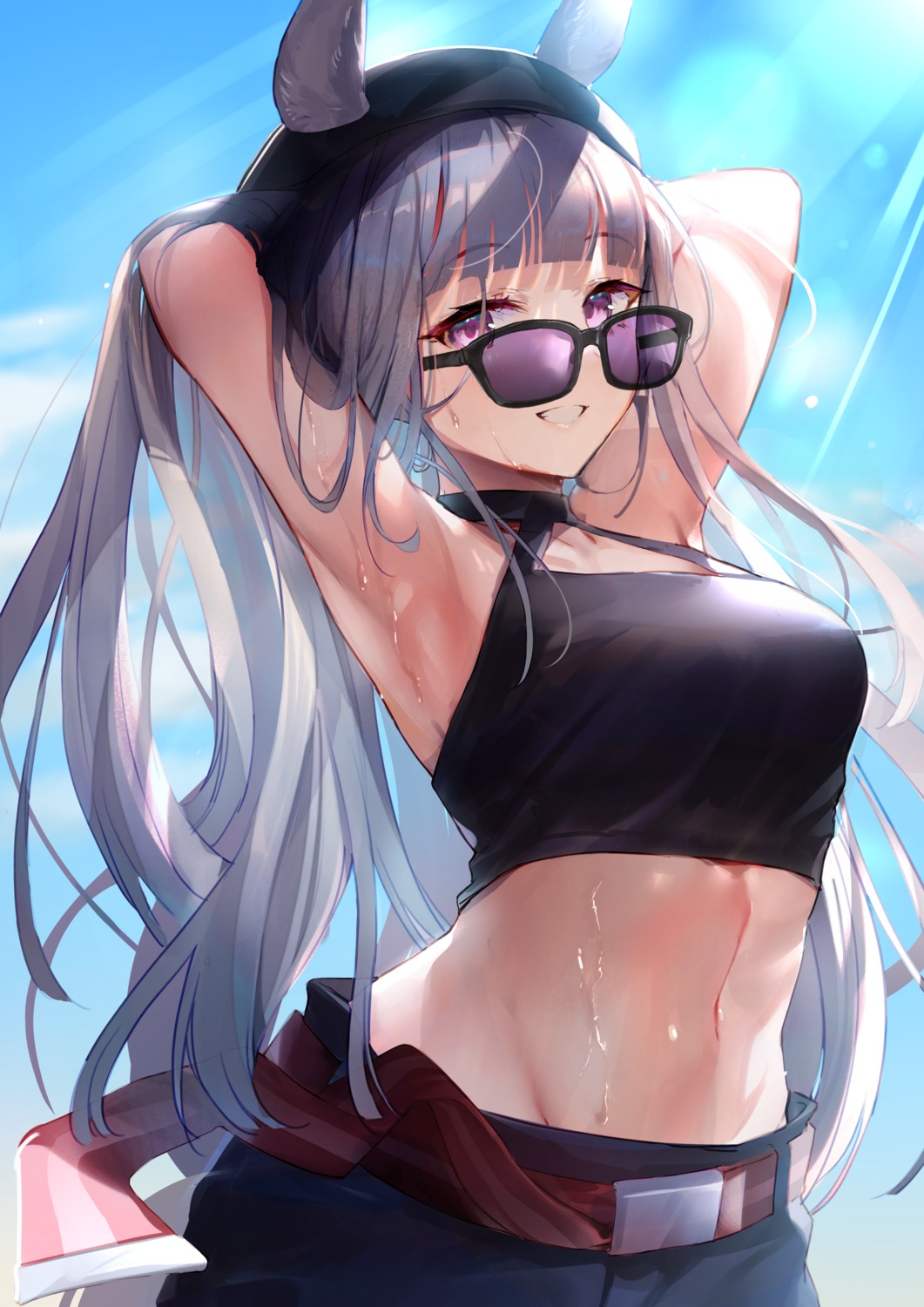 animal_ears cbi_cbi gold_ship_(umamusume) megane uma_musume_pretty_derby wet