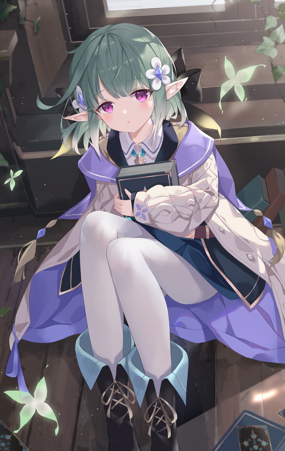 pantyhose pointy_ears serika shadowverse