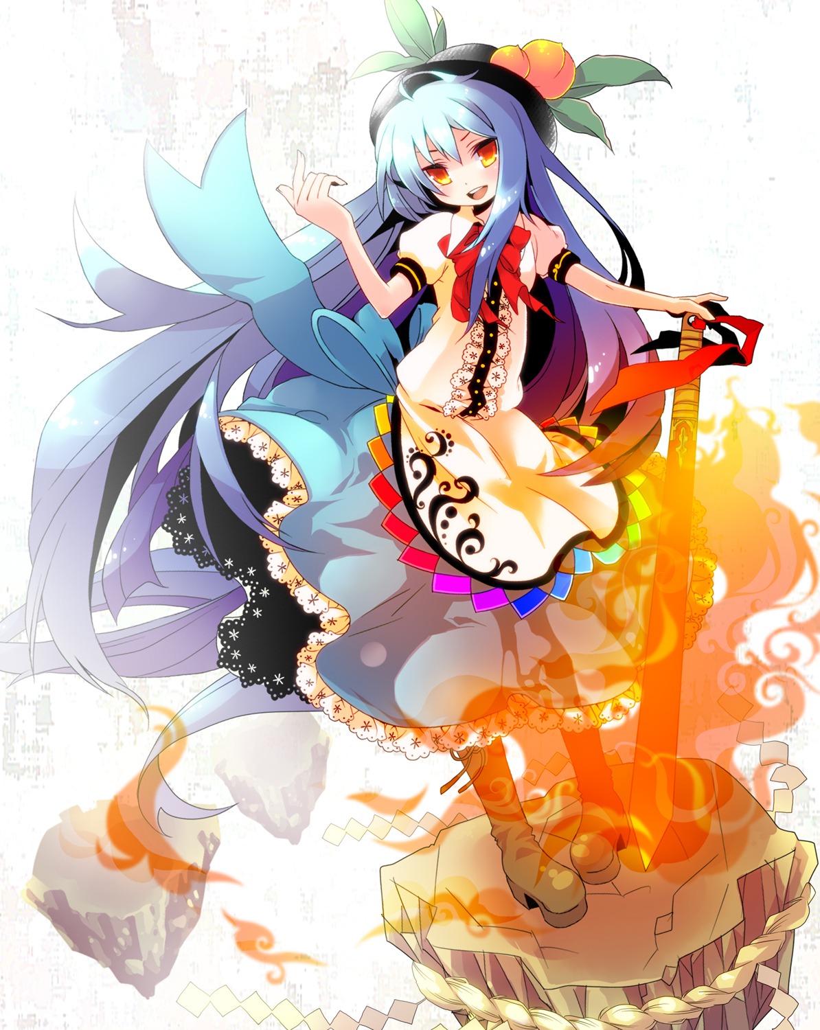 hinanawi_tenshi sword tanaka_nyan touhou