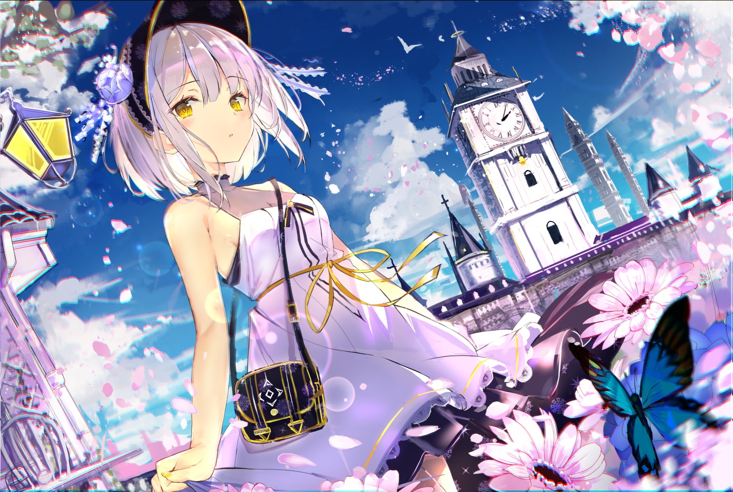 dress no_bra skirt_lift summer_dress tatsukisan