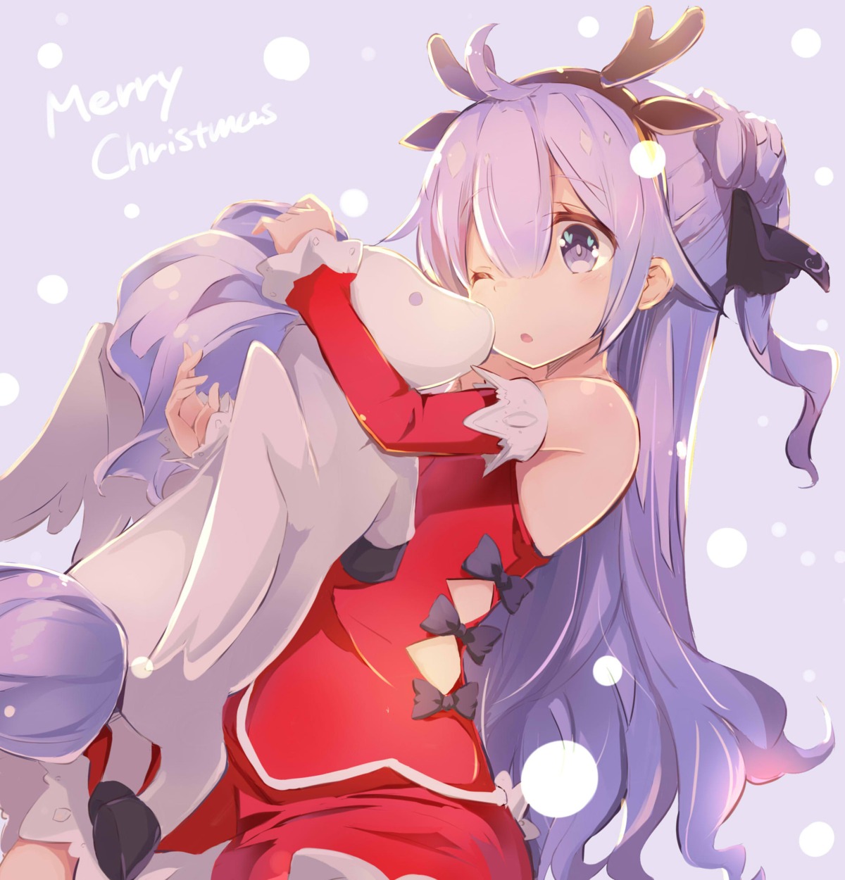 animal_ears azur_lane christmas horns kurokawa_izumi unicorn_(azur_lane)