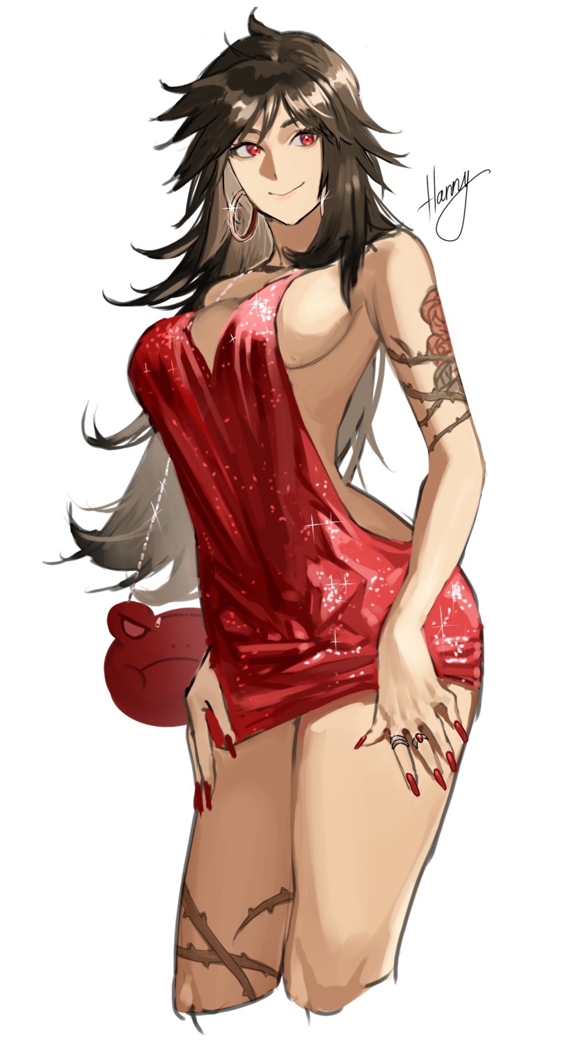 dress hanny_(uirusu_chan) no_bra tattoo