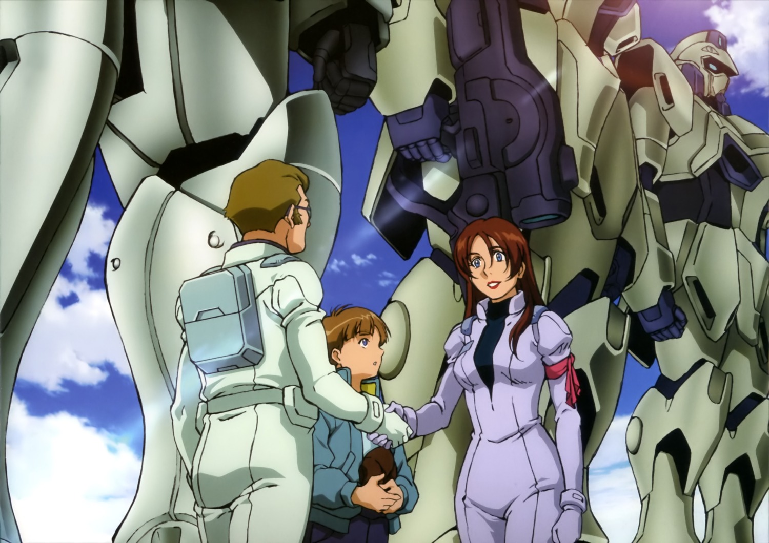 bodysuit gundam mahalia_merril mecha megane oliver_inoe uso_evin victory_gundam