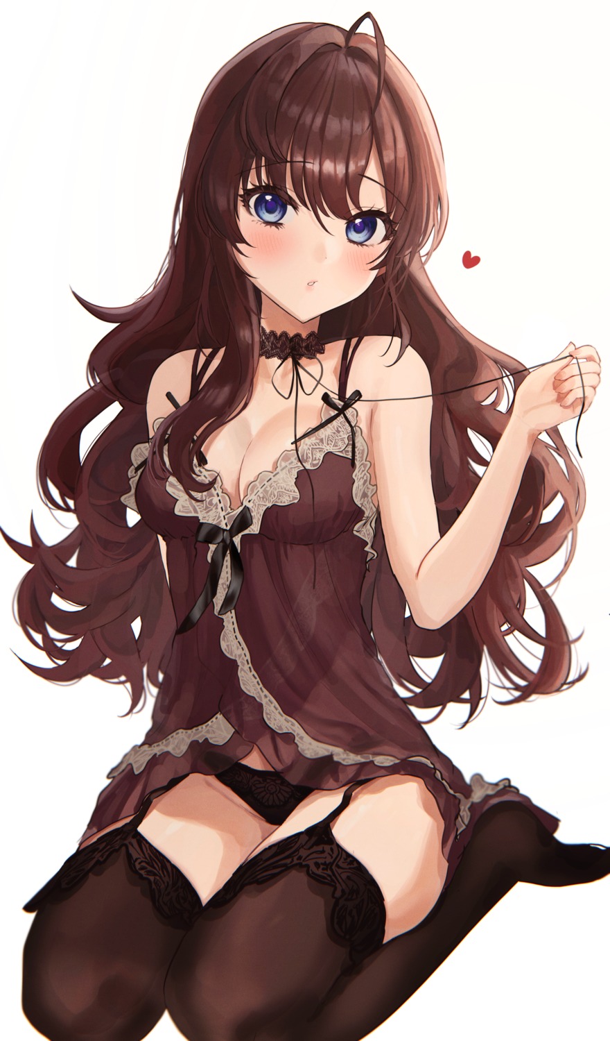 cleavage ichinose_shiki kudou_eru lingerie pantsu see_through stockings the_idolm@ster the_idolm@ster_cinderella_girls thighhighs