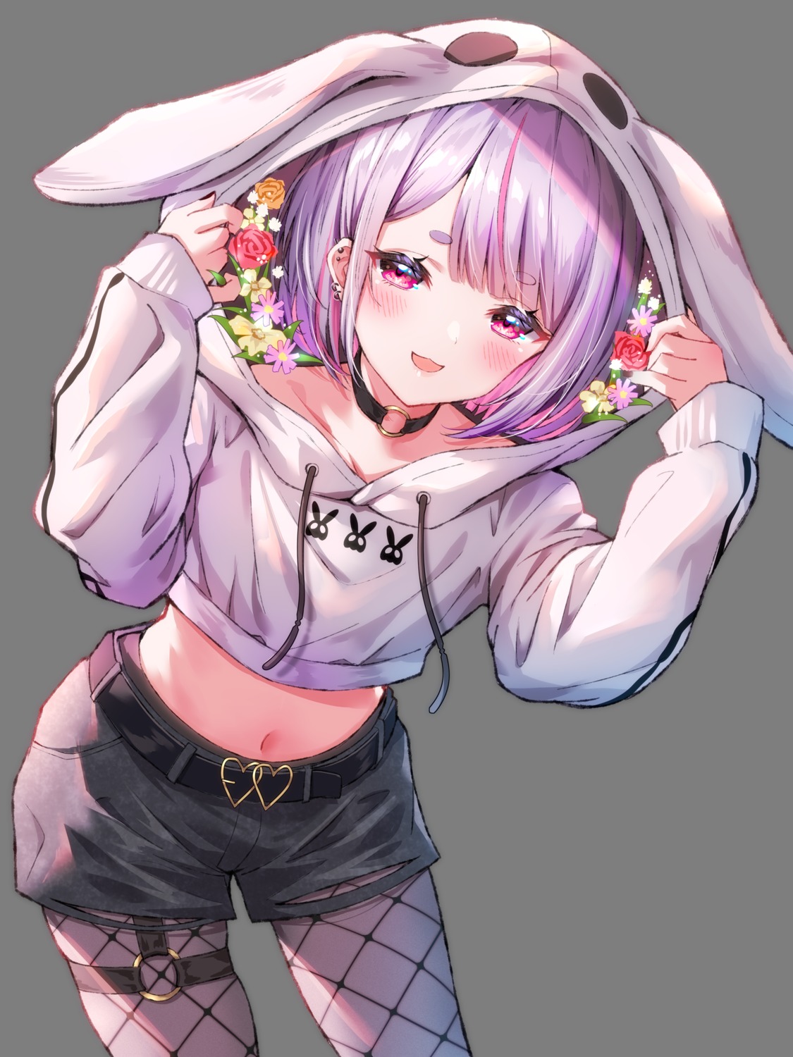 animal_ears bunny_ears cattleya_regina_games fishnets garter pantyhose toki_(toki_ship8) tosaki_mimi transparent_png vspo!