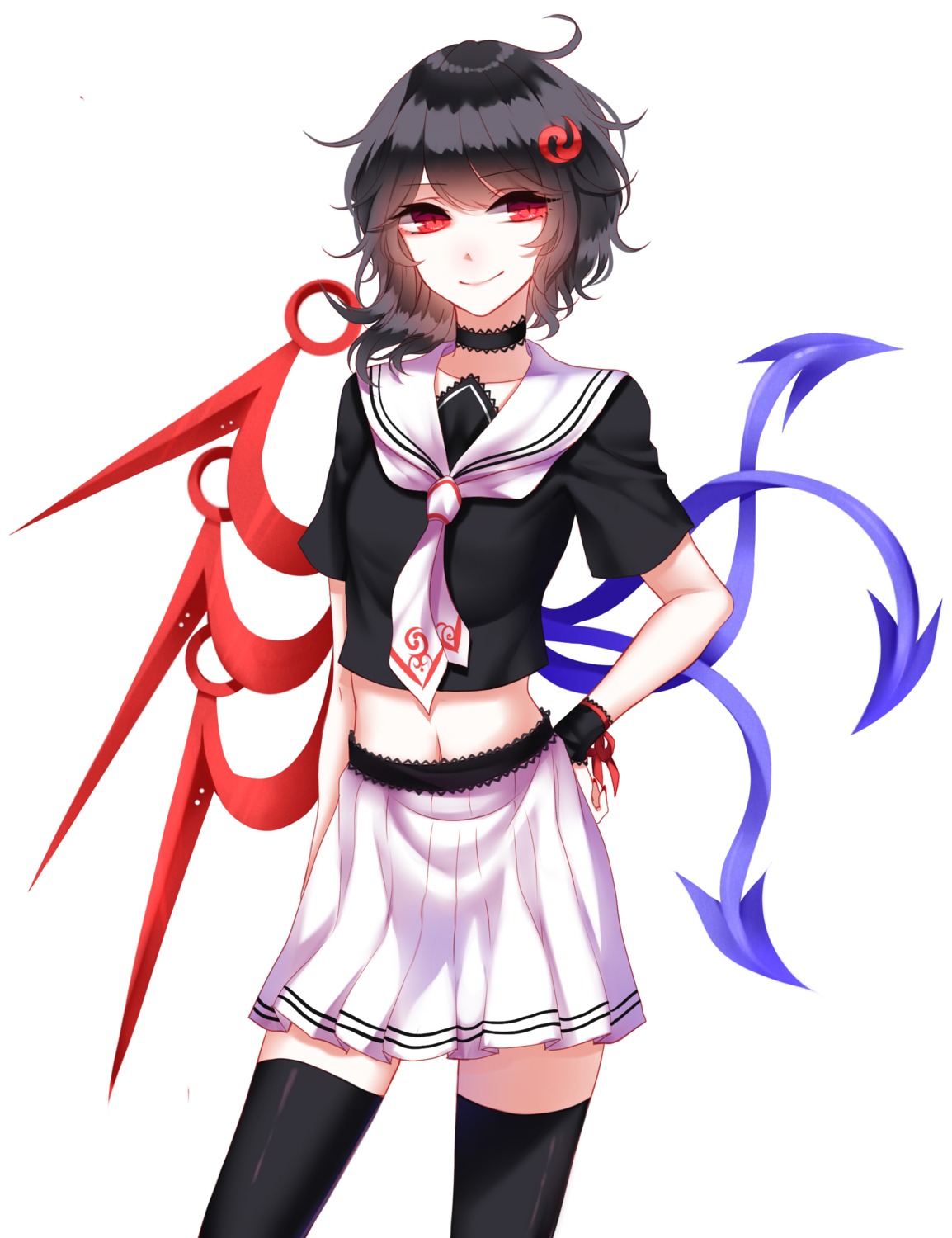 houjuu_nue seifuku sheya thighhighs touhou wings