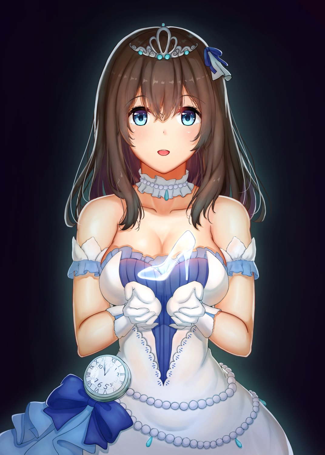 aiban cleavage dress sagisawa_fumika the_idolm@ster the_idolm@ster_cinderella_girls