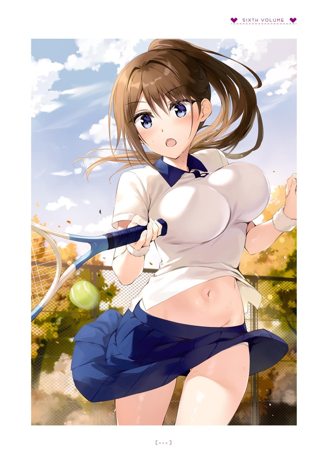 boku_no_kanojo_sensei fujiki_maka oryou skirt_lift tennis uniform