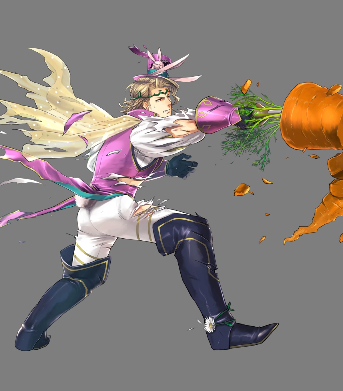 animal_ears bunny_ears fire_emblem fire_emblem_heroes fire_emblem_if nintendo suekane_kumiko torn_clothes transparent_png xander_(fire_emblem)