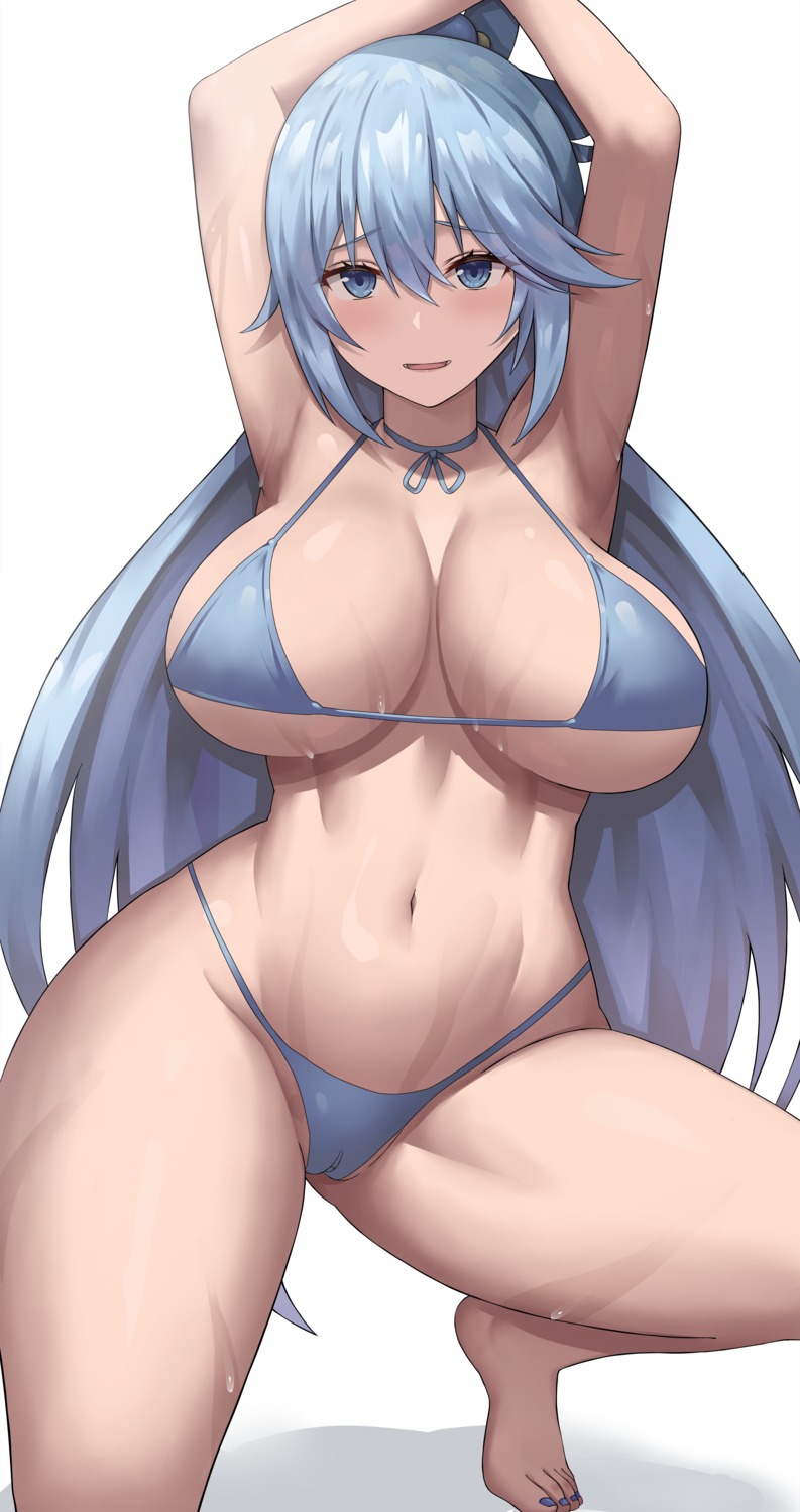 aqua_(kono_subarashii_sekai_ni_shukufuku_wo!) bikini cameltoe jasony kono_subarashii_sekai_ni_shukufuku_wo! swimsuits wet