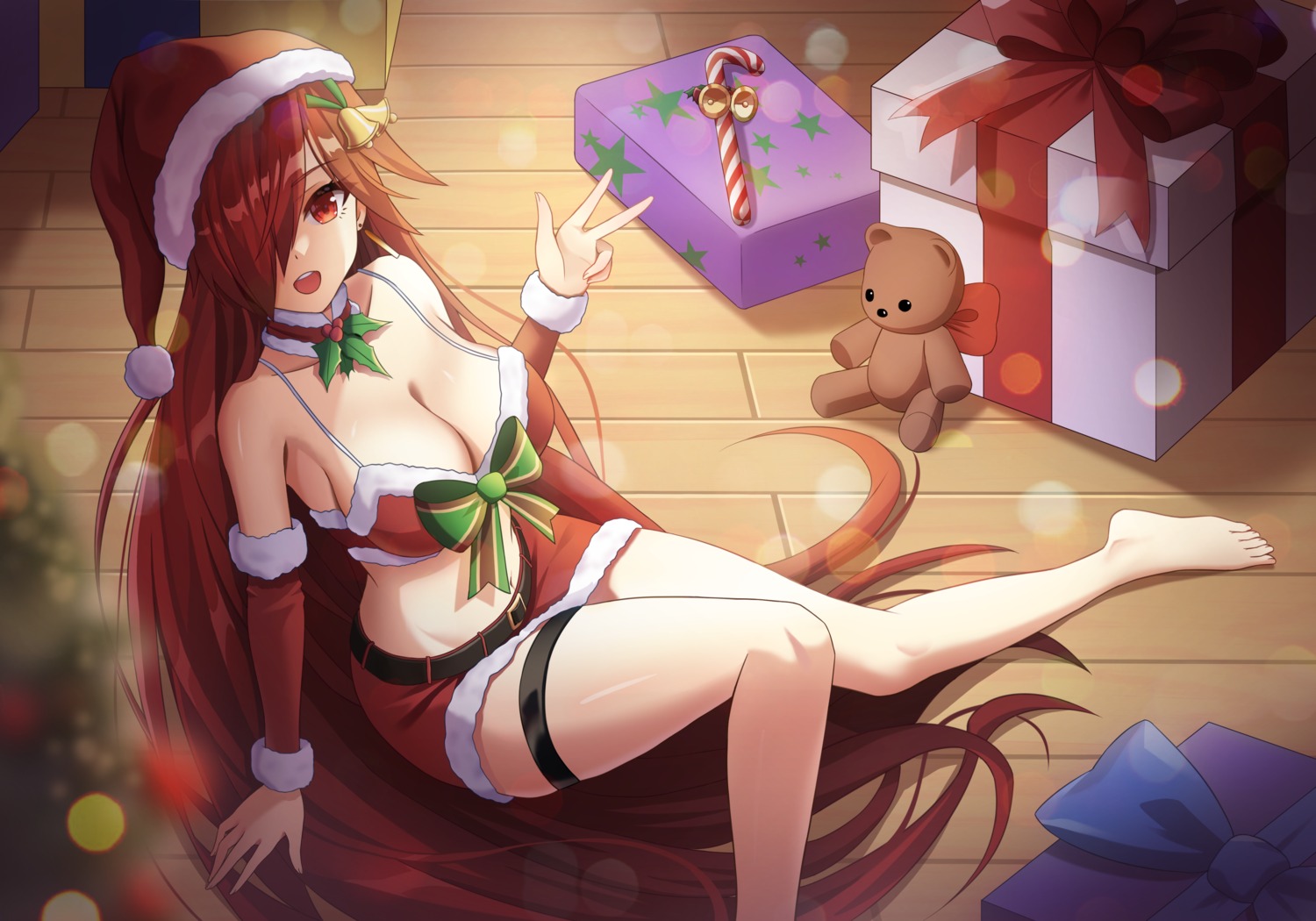 christmas elesis elsword garter naze236 no_bra