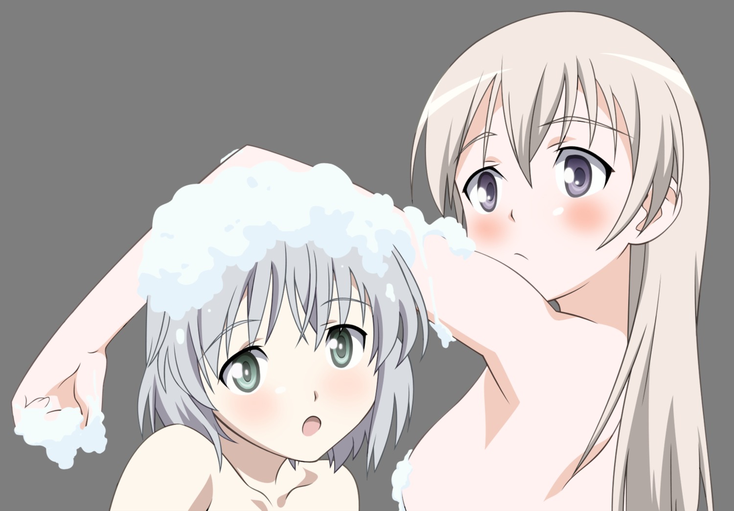 bathing eila_ilmatar_juutilainen naked sanya_v_litvyak strike_witches transparent_png vector_trace