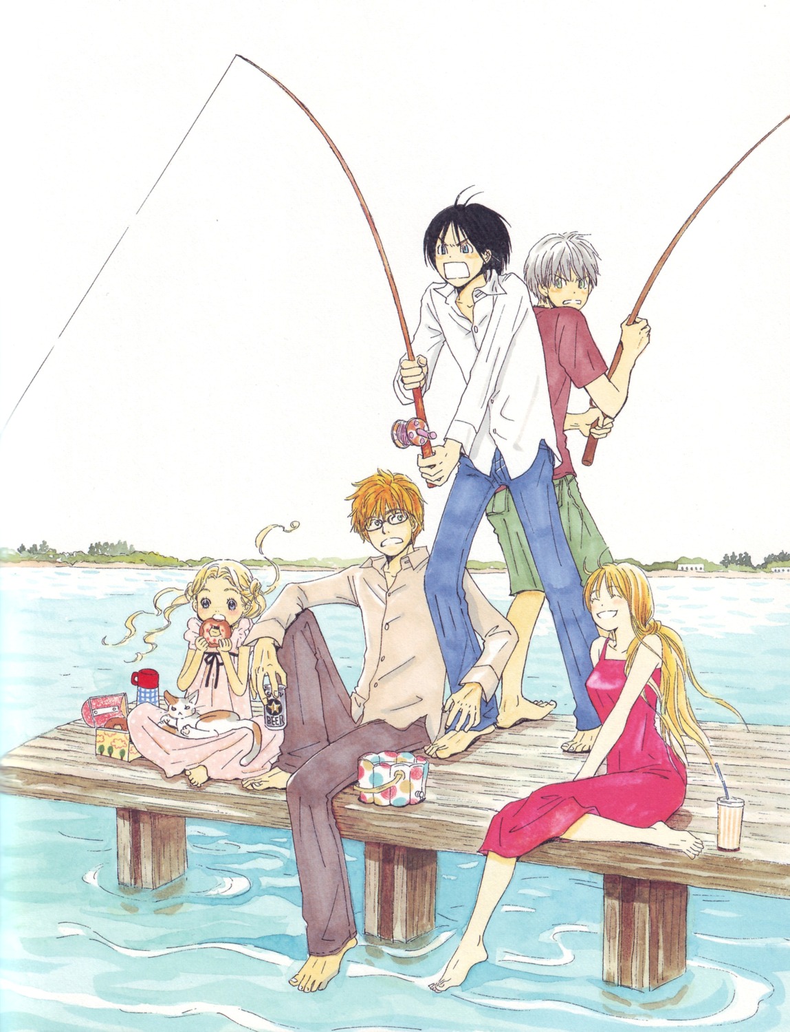 hanamoto_hagumi honey_and_clover mayama_takumi morita_shinobu takemoto_yuuta umino_chica yamada_ayumi