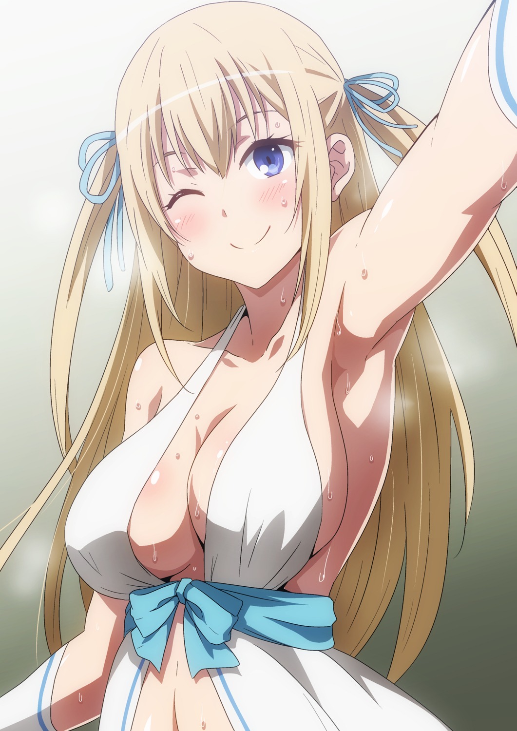 amagi_brilliant_park dress hara_(harayutaka) no_bra sylphy wet