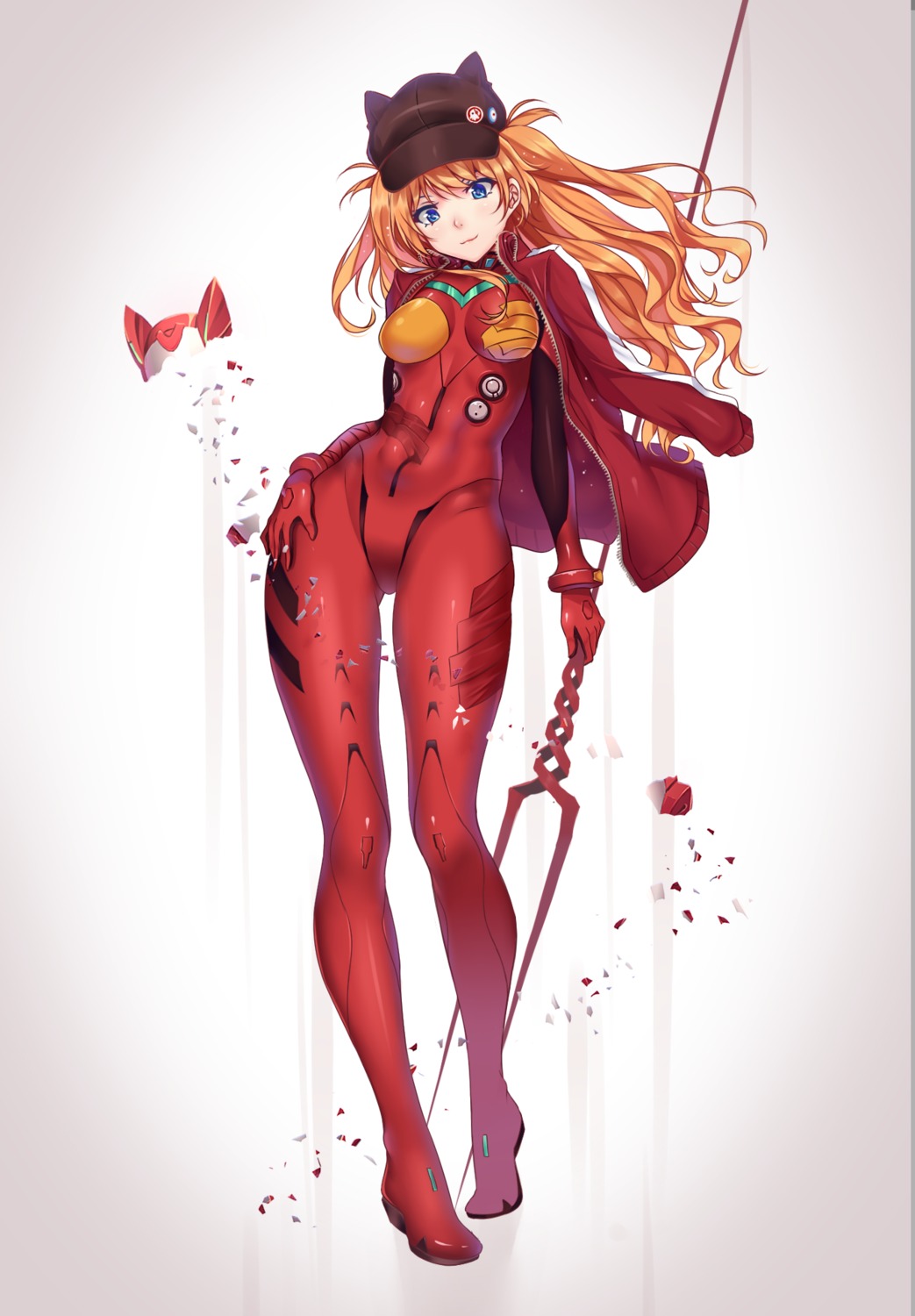 bodysuit neon_genesis_evangelion sanbaisoku_ikaros souryuu_asuka_langley weapon