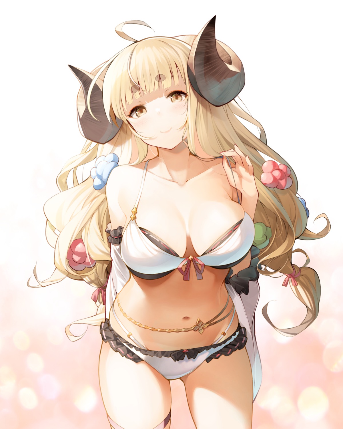 anila_(granblue_fantasy) bikini garter granblue_fantasy horns nekomu swimsuits