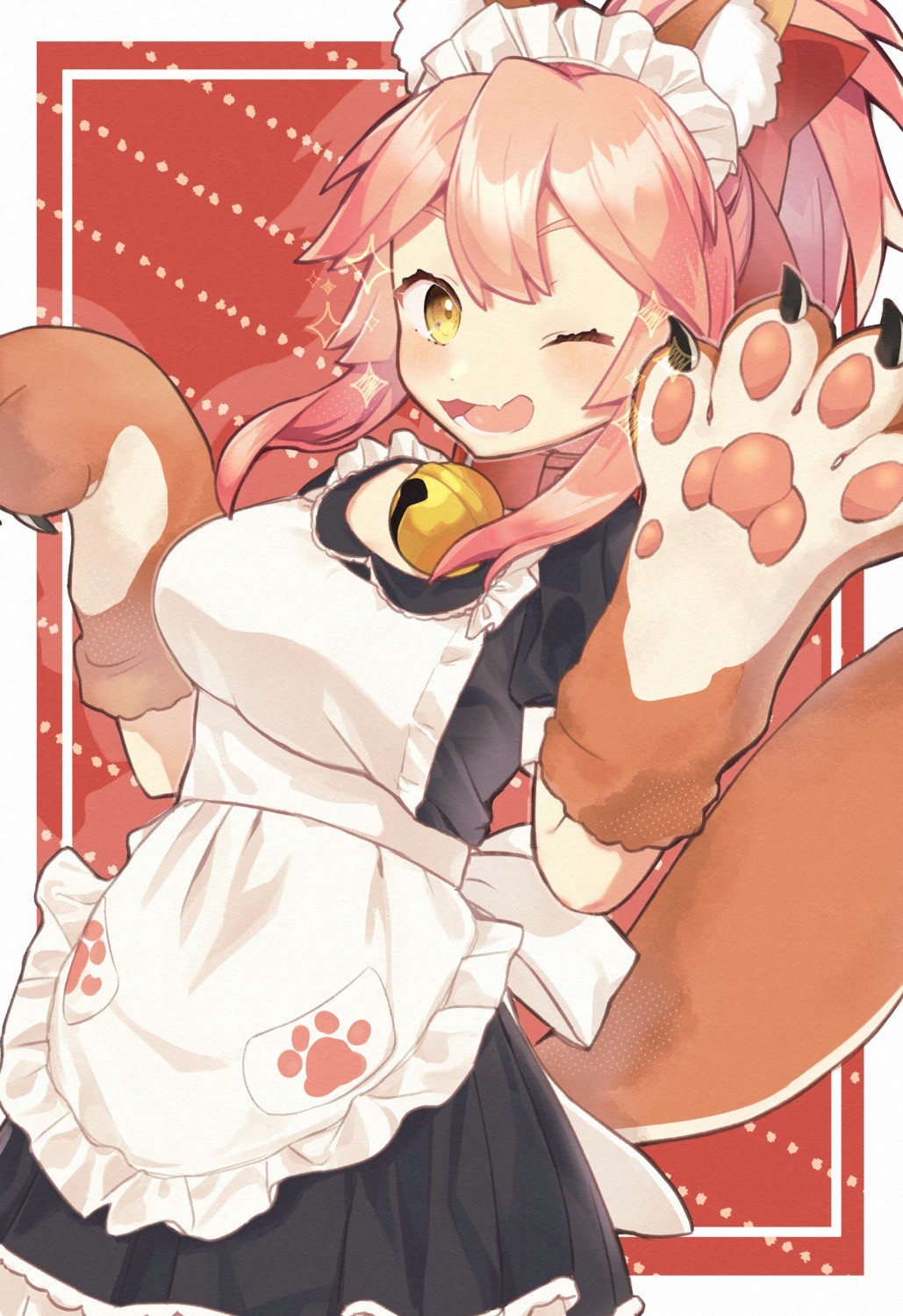 akutaa animal_ears fate/extra fate/extra_ccc fate/grand_order fate/stay_night kitsune maid tail tamamo_cat